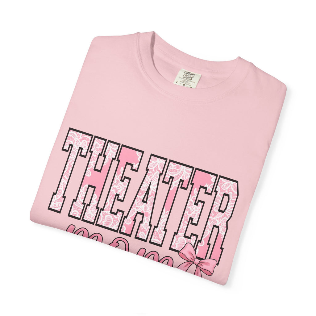 Lace Varsity Font Shirt Moms Acting Gift Women Dainty Tee Varsity Jacket T-Shirt Motherhood Fan Script Tshirt Thespian Graphic Old School