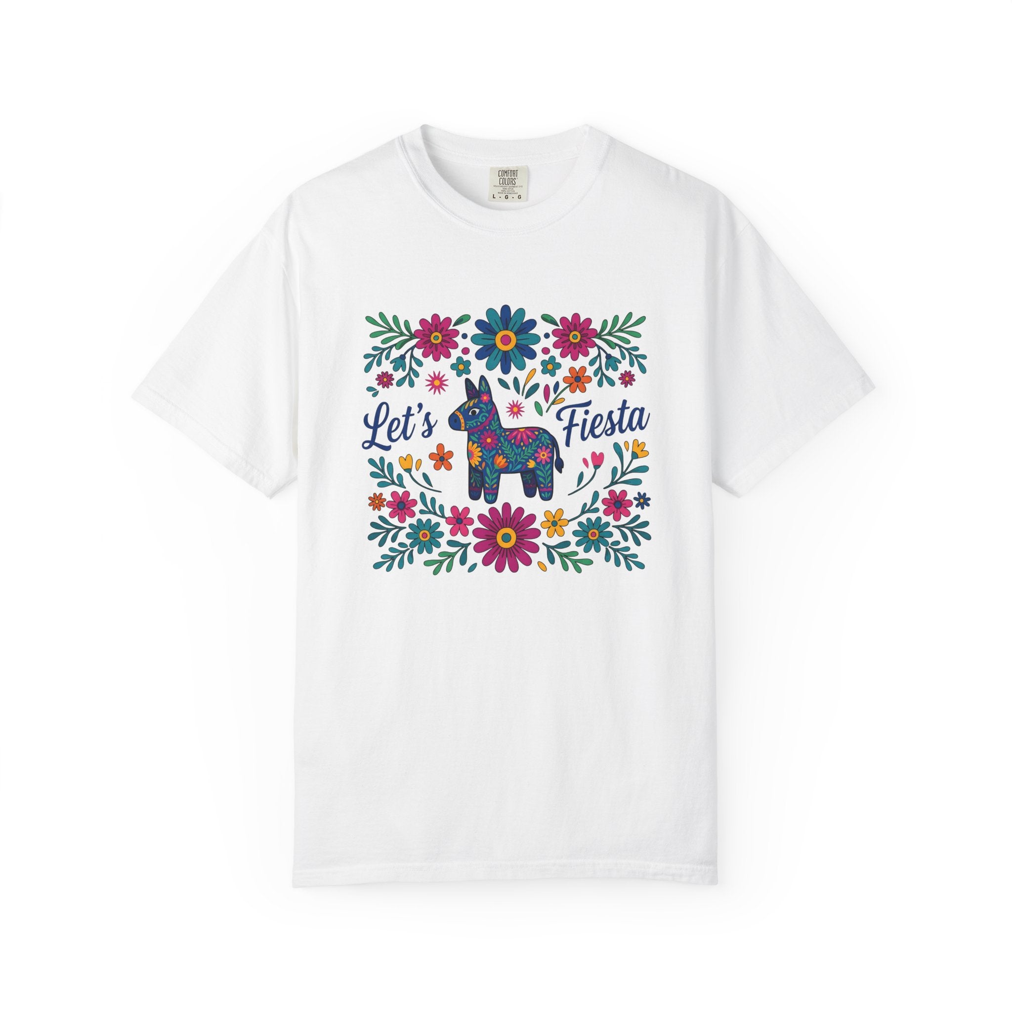 Mule Flower Shirt Fiesta Celebration Gift Women Traditional Tee Flower T-Shirt Party Fan Vintage Tshirt Festive Graphic Bold Bright Blossoms