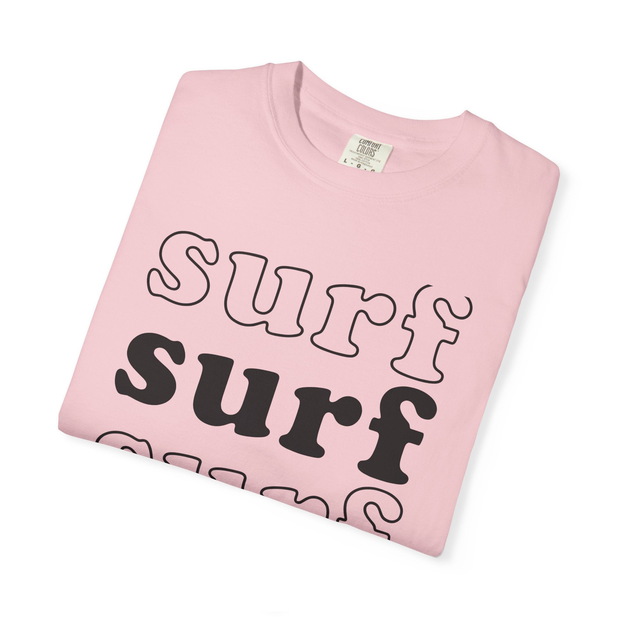 Wave Beach Scene Shirt Surfing Vacation Gift Women Bold Graphic Tee Ocean T-Shirt Surfer Fan Graphic Design Retro Palm Tree Tshirt