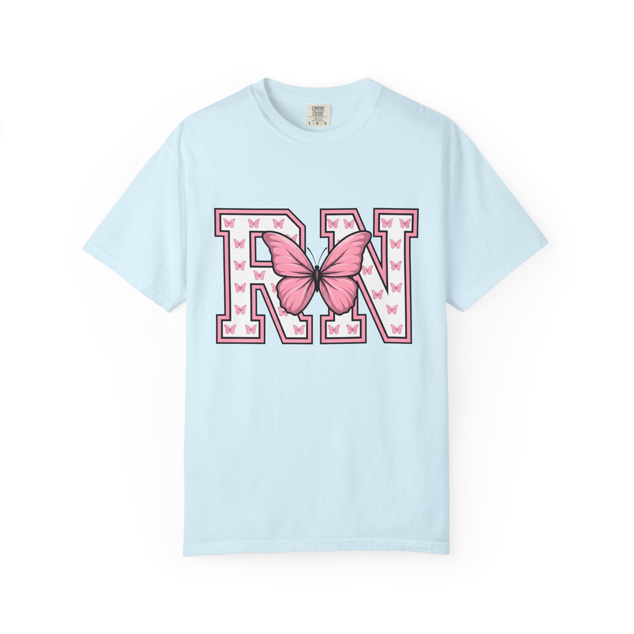 Butterfly Lettering Shirt Nurses Garden Gift Women Thick Tee Typography T-Shirt Nurse Enthusiast Handwriting Tshirt Gardening Graphic