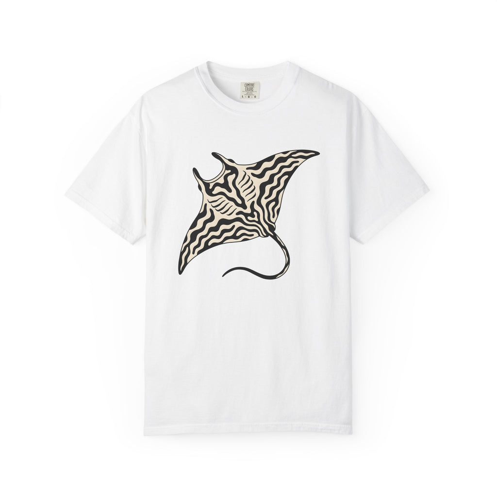 Ray Fish Shirt Ocean Fauna Gift Women Basic Tee Manta T-Shirt Marine Fan Stingray Graphic Current Wildlife Print Tshirt