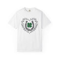Four Leaf Clover Shirt St Patrick's Day Lucky Gift Women Hand Drawn Tee Shamrock T-Shirt Irish Fan Hand Drawn Tshirt Fortune Graphic Vintage