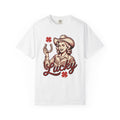 Cowgirl Art Shirt Cowgirl Country Gift Women Hand Drawn Tee Western Art T-Shirt Rodeo Fan Illustrated Tshirt Rural Graphic Line Art