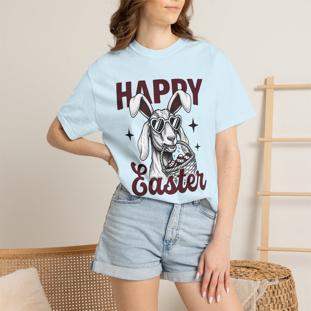 Bunny Glasses Shirt Easter Festivity Gift Women Cartoon Tee Specs T-Shirt Easter Fan Comic Tshirt Celebration Graphic Line Art Egg Container