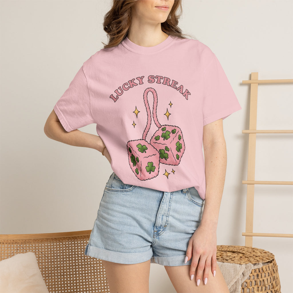 Fuzzy Dice Shirt St Patrick's Day Fortune Gift Women Comic Tee Fuzzy Dice T-Shirt Luck Fan Cartoon Tshirt Prosperity Graphic Vintage Clover