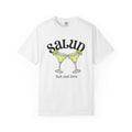 Cocktail Glasses Shirt Drinks Gathering Gift Women Line Art Tee Glassware T-Shirt Cocktail Fan Drinking Tshirt Party Graphic Classic Lime
