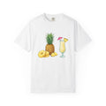 Pineapple Beverage Shirt Drinks Exotic Gift Women Oil Painting Tee Pineapple Drink T-Shirt Cocktail Fan Artistic Tshirt Tropical Graphic