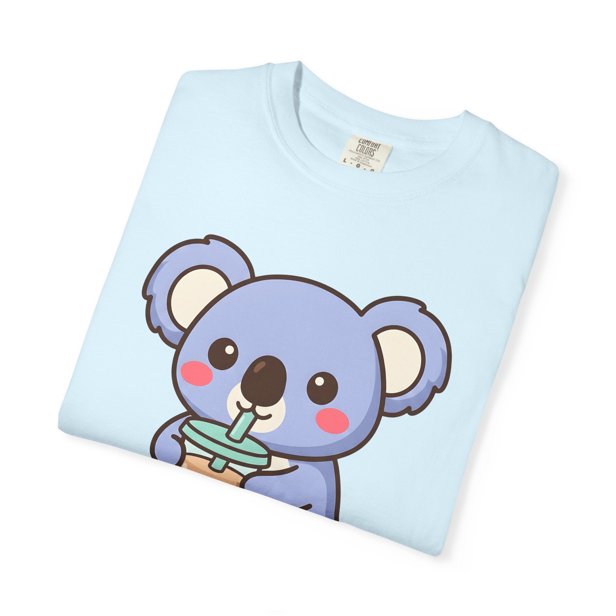 Koala Bubble Shirt Drinks Wildlife Gift Women Chibi Tee Koala T-Shirt Beverage Fan Animal Graphic Illustration Animation Pearl Tea Tshirt