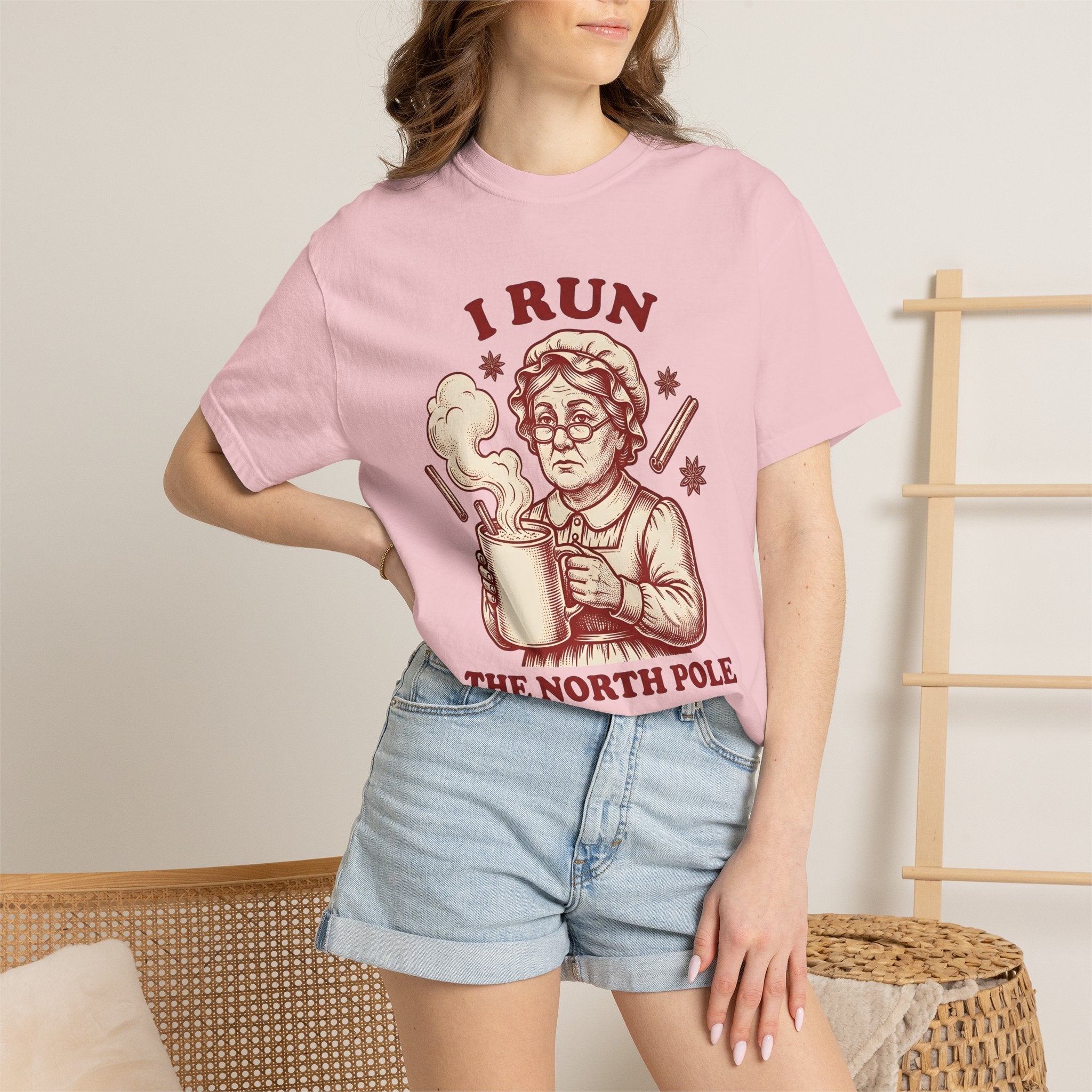 Mrs Claus Shirt Christmas Comedy Gift Women Retro Tee Santa Wife T-Shirt Xmas Fan Vintage Tshirt Humor Graphic Sketch Hot Chocolate Tshirt