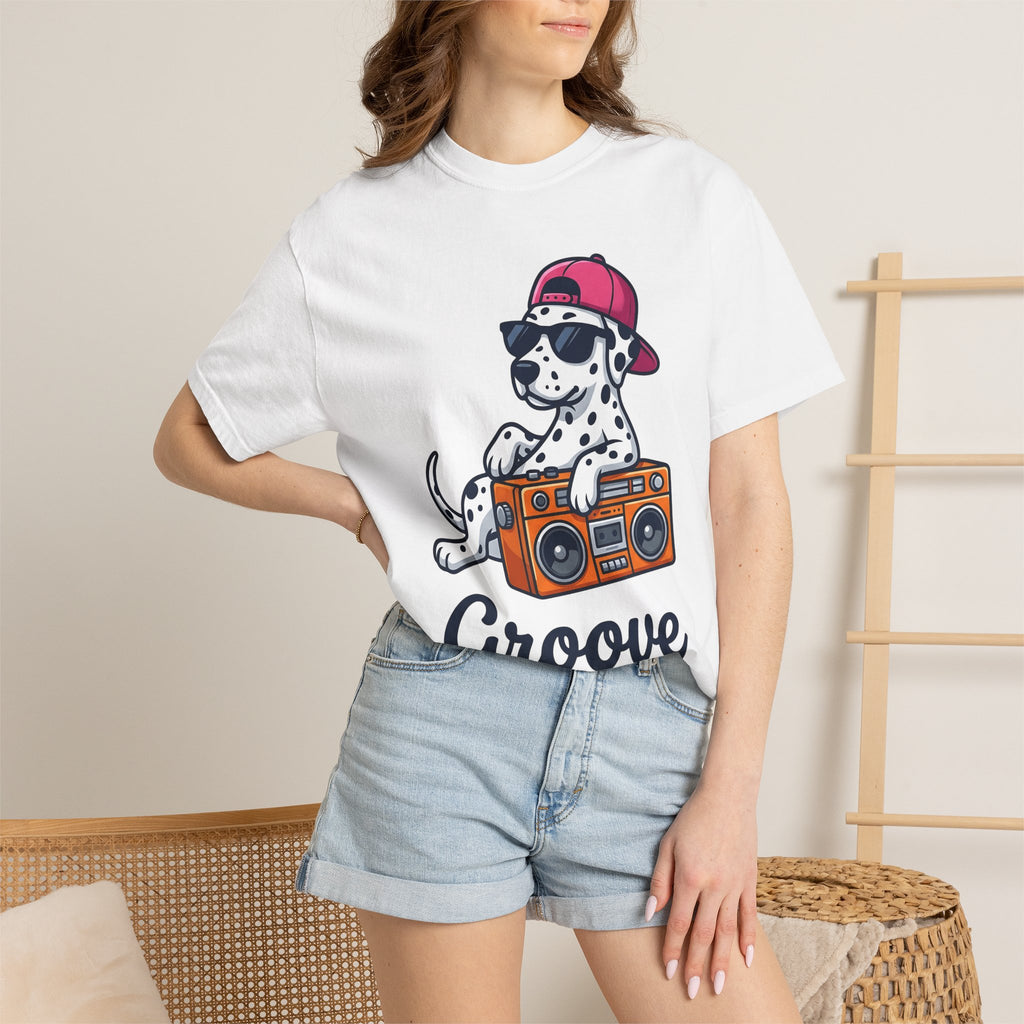 Dalmatian Pet Shirt Dog Sounds Gift Women Sketch Tee Dog T-Shirt Dog Fan Drawing Tshirt Classic Radio Tshirt