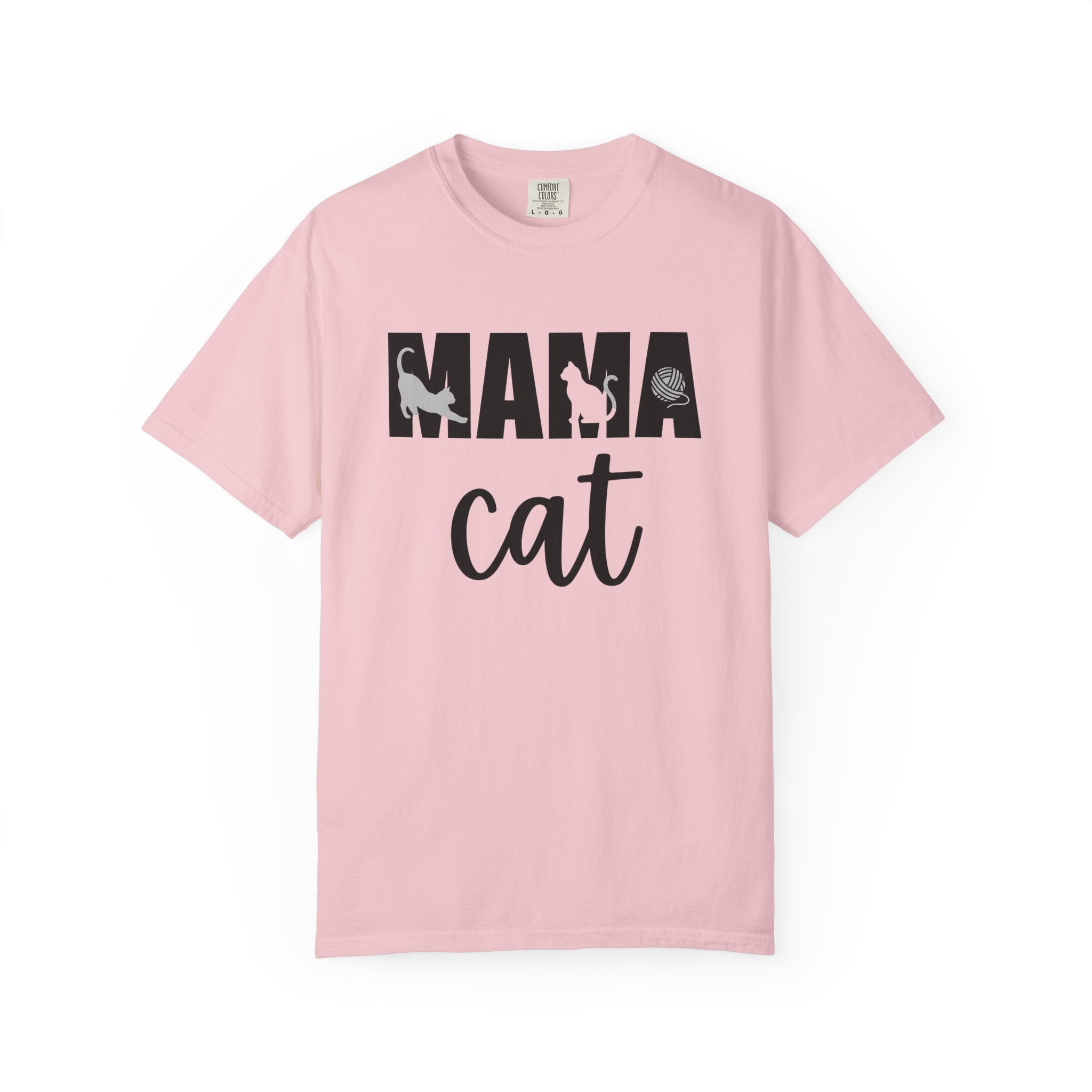 Cat Silhouette Shirt Cat Mom Pet Gift Women Bold Tee Kitten T-Shirt Cat Lady Fan Feline Tshirt Animal Graphic Minimalist Yarn Tshirt