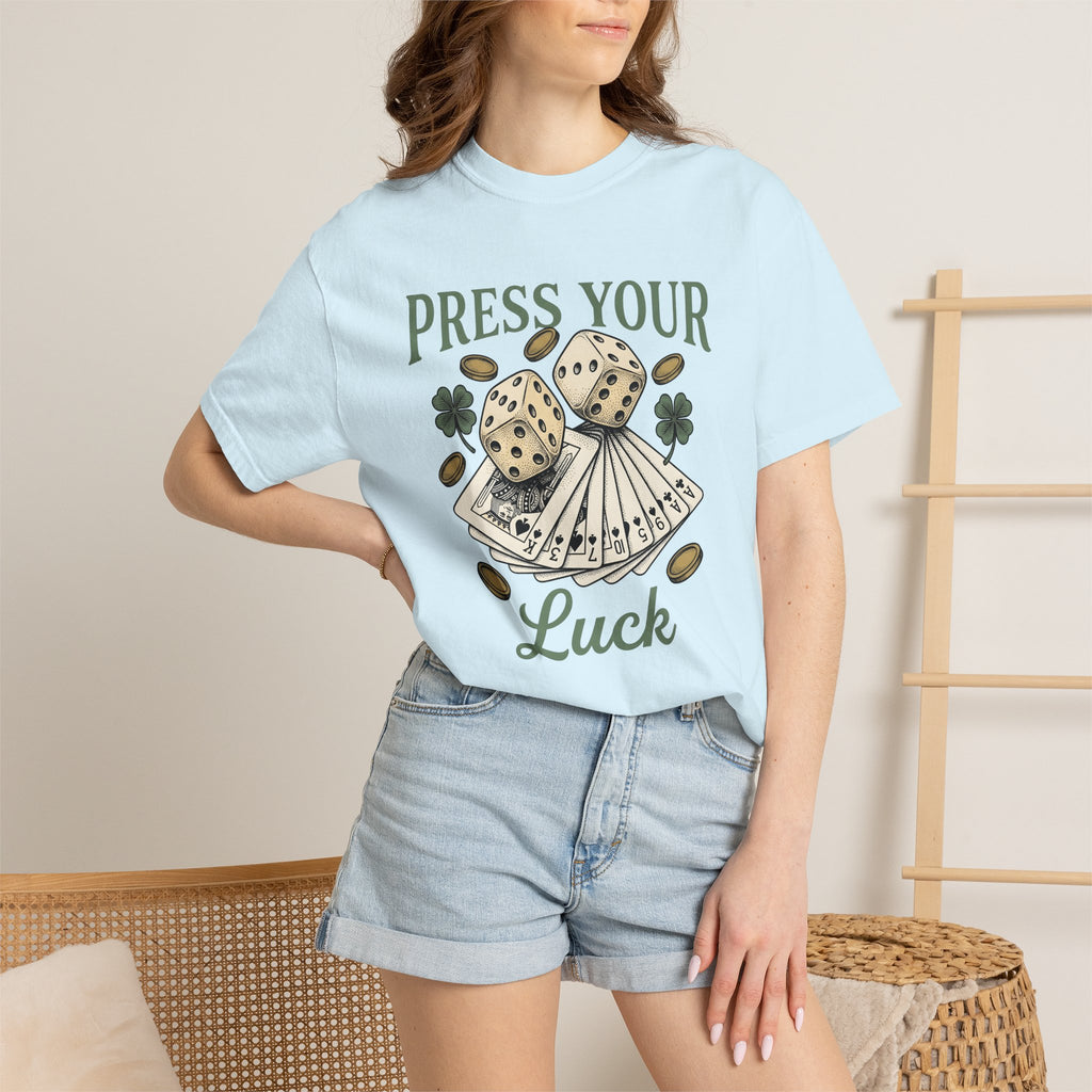 Dice Cards Shirt St. Patrick's Day Casino Gift Women Retro Tee Playing Cards T-Shirt Luck Fan Vintage Tshirt Gambling Graphic Sketch Four