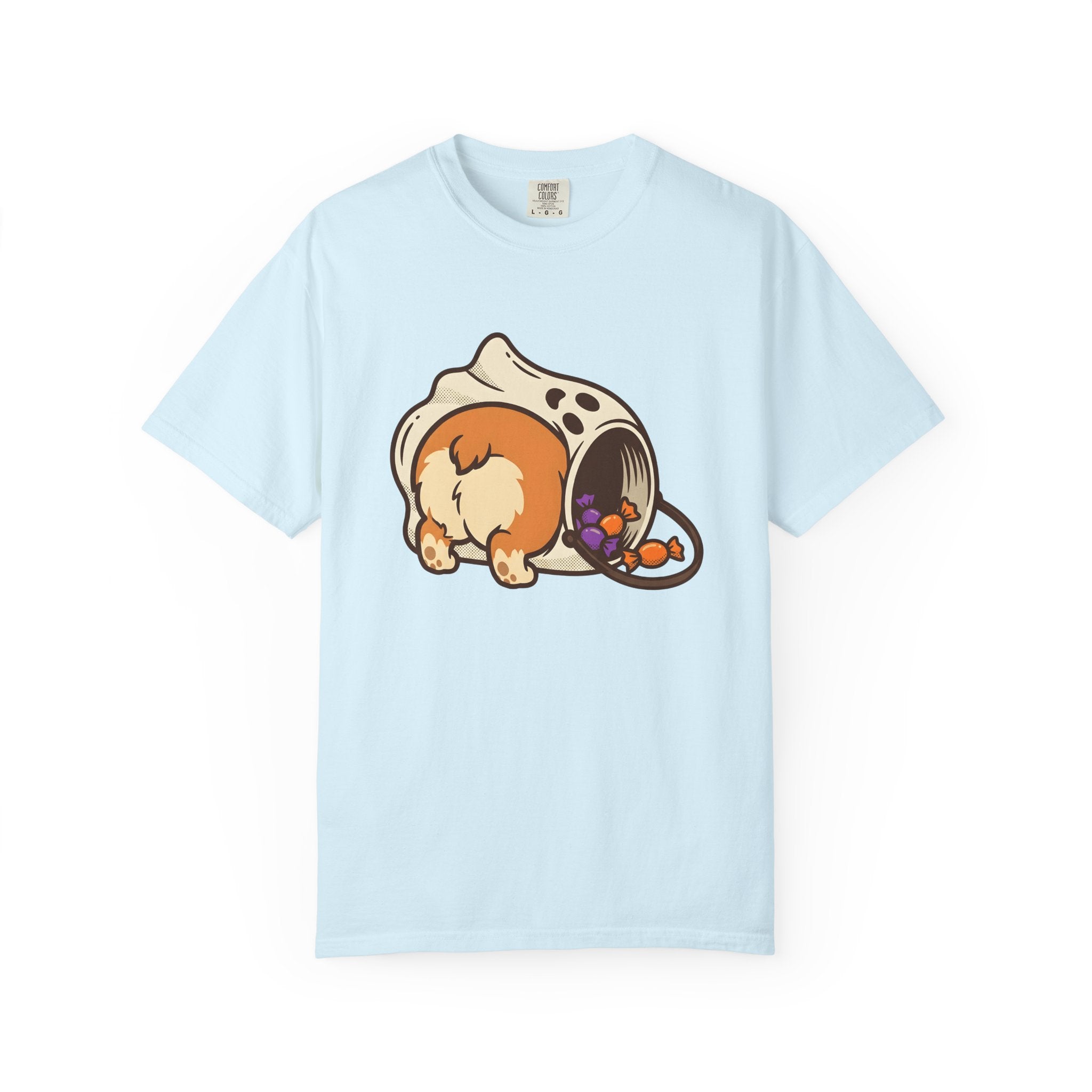 Corgi Dog Shirt Dog Halloween Gift Women Cartoon Tee Puppy T-Shirt Dog Fan Cute Tshirt Spooky Graphic Kawaii Candy Tshirt