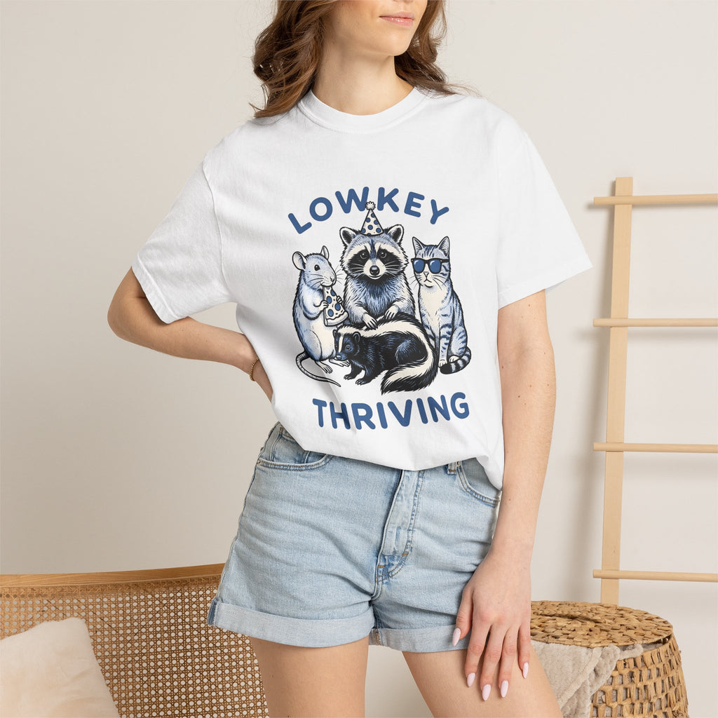 Raccoon Party Animals Shirt Animals Humor Gift Women Hand Drawn Tee Trash Panda T-Shirt Wildlife Fan Illustrated Graphic Tshirt Vintage