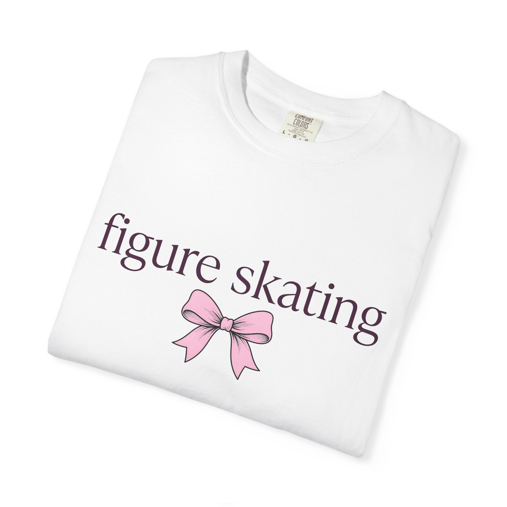Rose Bow Shirt Figure Skating Competitor Gift Women Charming Tee Bow T-Shirt Skater Enthusiast Ribbon Tshirt Athlete Graphic Clean Sport