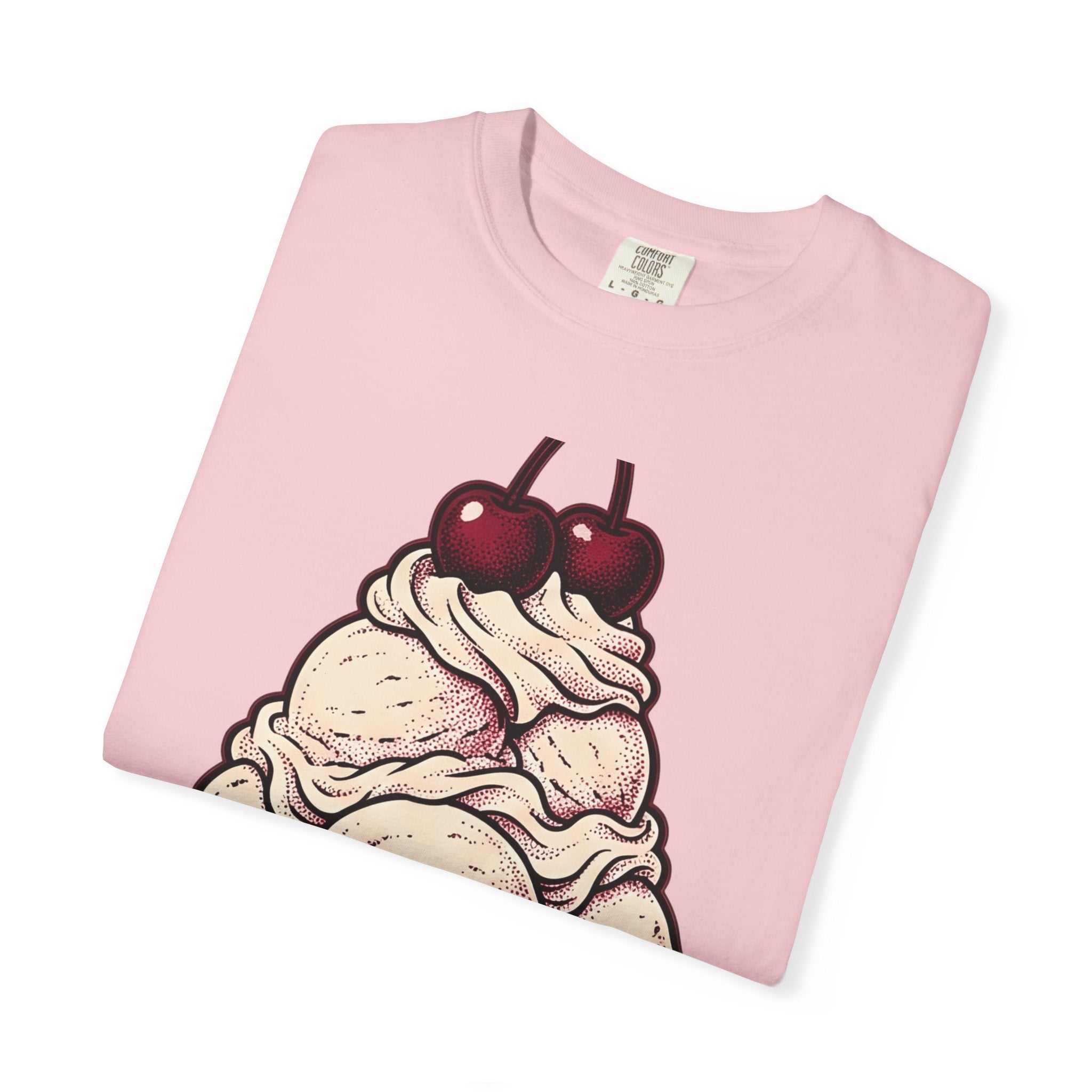 Ice Cream Cone Shirt St Valentines Day Sweets Gift Women Retro Tee Ice Cream T-Shirt Valentine Fan Vintage Tshirt Dessert Graphic Sketch