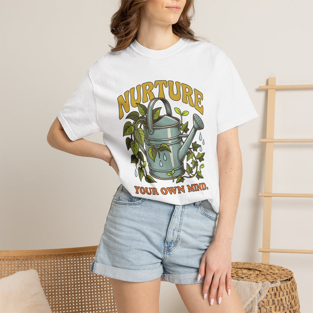 Metal Watering Plants Shirt Boho Chic Horticulture Gift Women Shabby Chic Tee Watering Can T-Shirt Bohemian Fan Distressed Tshirt Gardening