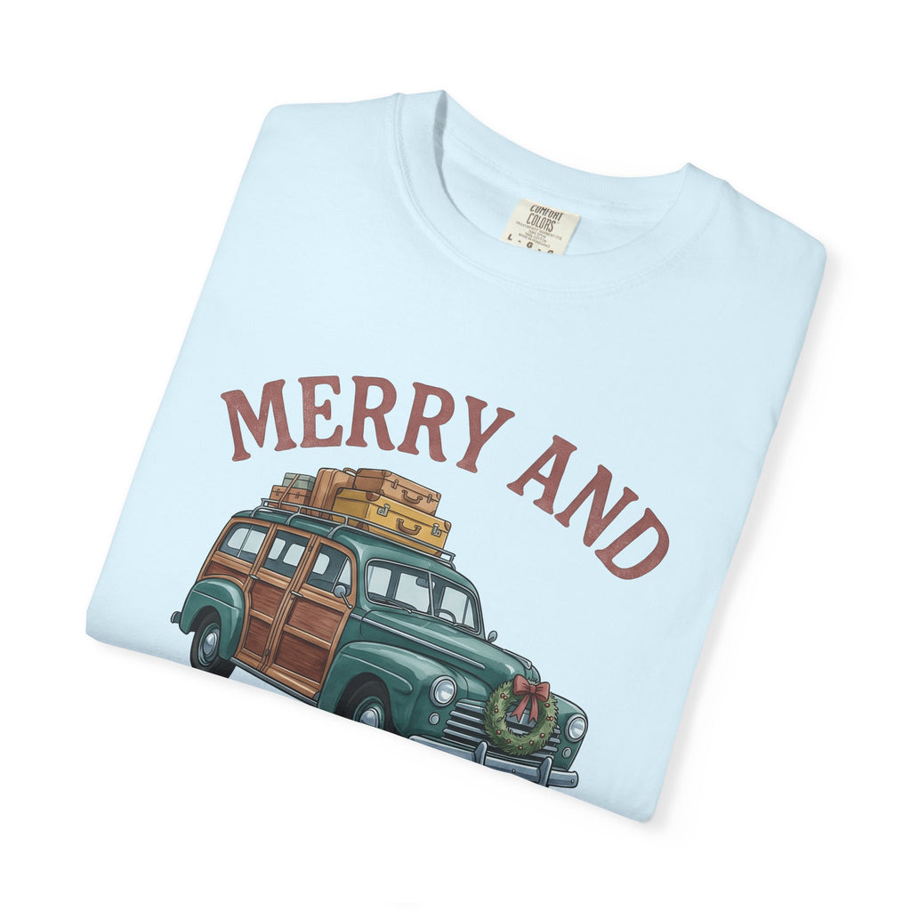 Antique Vehicle Shirt Christmas Winter Gift Women Line Art Tee Vintage Car T-Shirt Xmas Fan Classic Car Tshirt Frosty Graphic Traditional