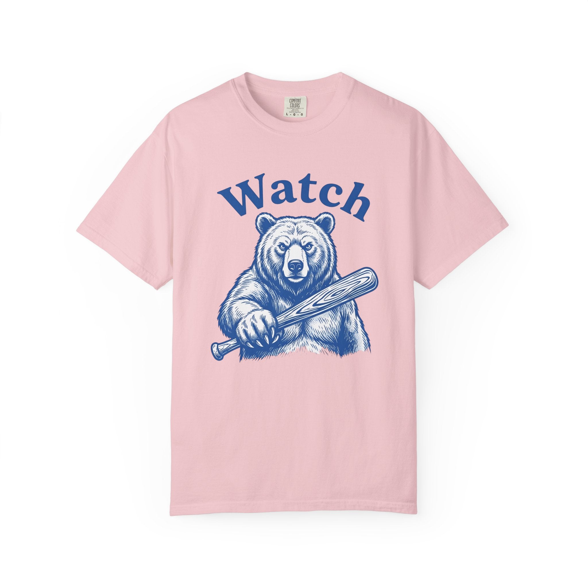 Bear Baseball Bat Shirt Sports Baseball Gift Women Vintage Tee Baseball Bat T-Shirt Athlete Fan Retro Tshirt Softball Graphic Hand Drawn