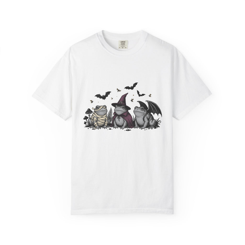 Frog Dress Shirt Halloween Fauna Gift Women Ghostly Tee Toad T-Shirt Horror Fan Spooky Tshirt Wildlife Graphic Classic Nocturnal Bat Tshirt