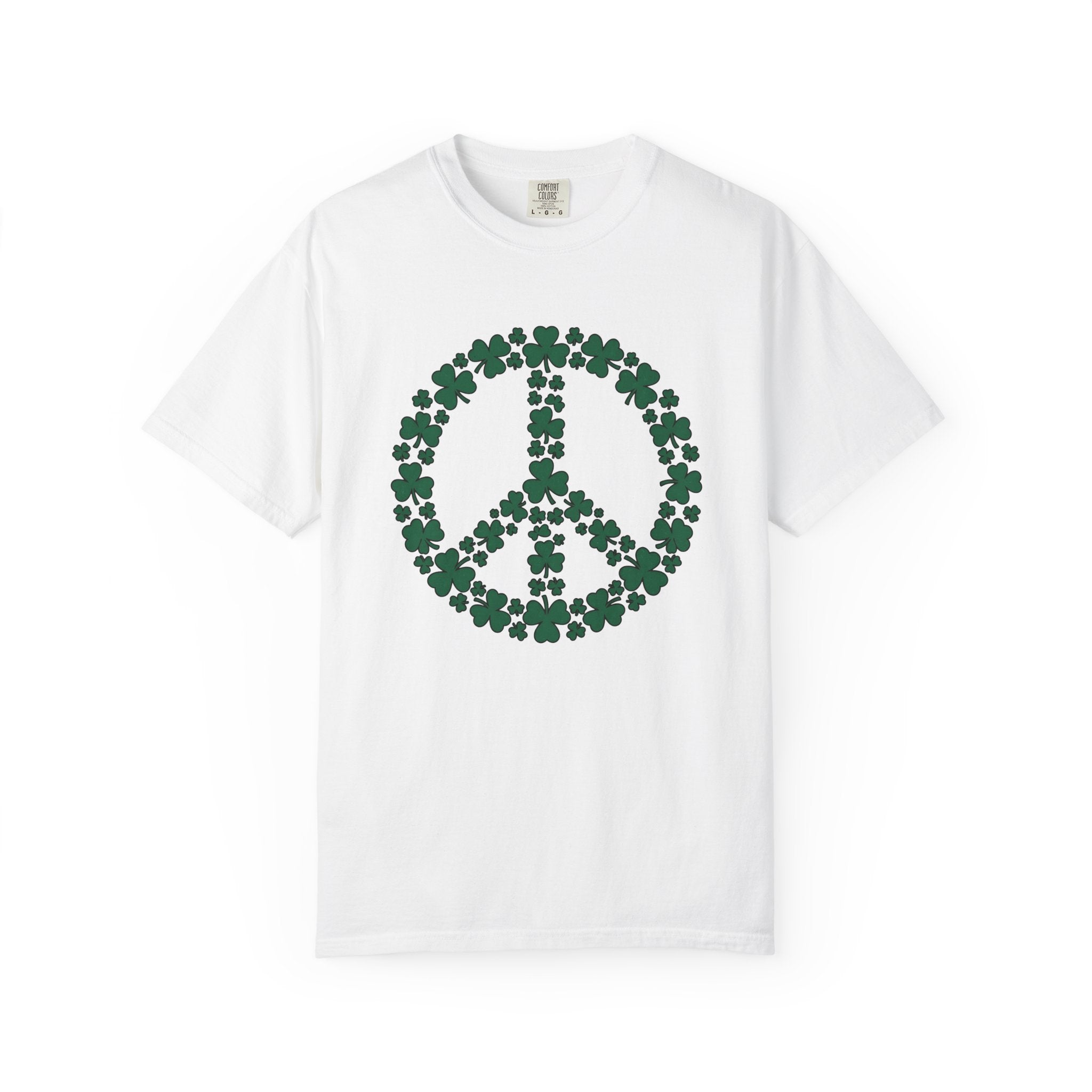 Shamrock Peace Logo Shirt St Patrick's Day Counterculture Gift Women Tribal Tee Peace Sign T-Shirt Lucky Fan Celtic Tshirt Alternative