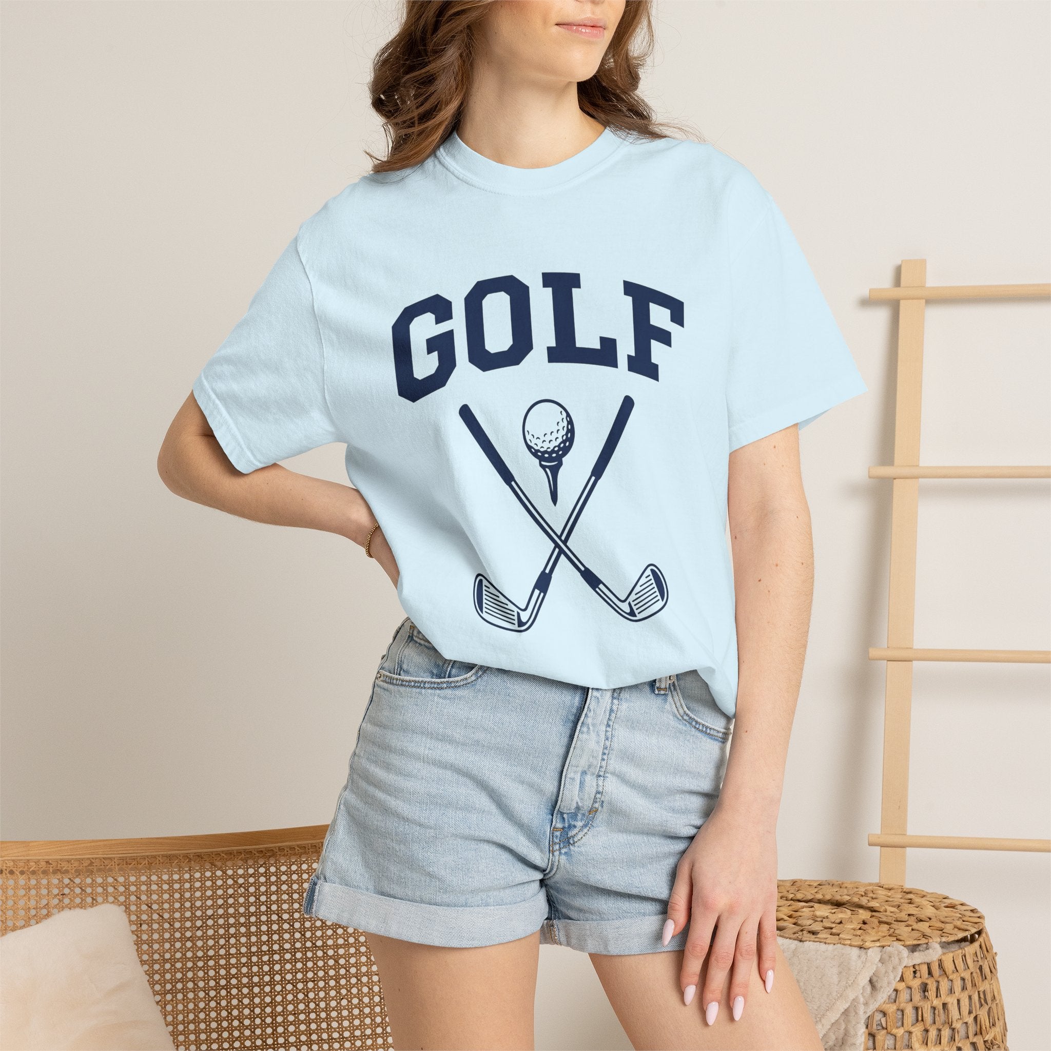 Golf Clubs Shirt Golf Pastime Gift Women Bold Tee Golf Irons T-Shirt Golfer Fan Golfing Tshirt Leisure Graphic Retro Golf Ball Tshirt