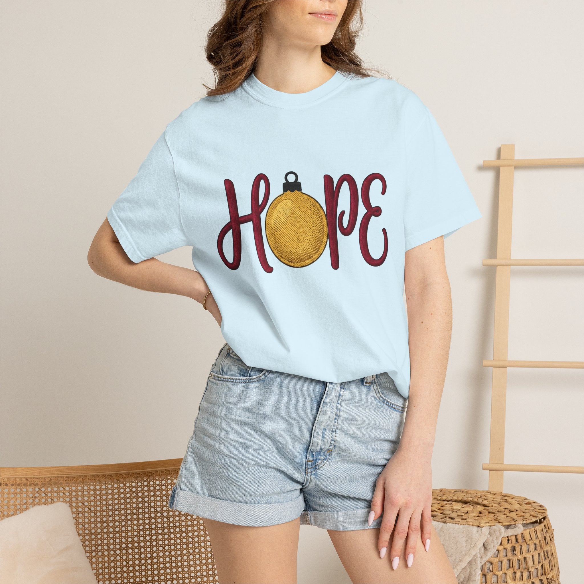 Ornament Print Shirt Christmas Party Gift Women Needlework Tee Decoration T-Shirt Xmas Fan Embroidery Tshirt Celebration Graphic