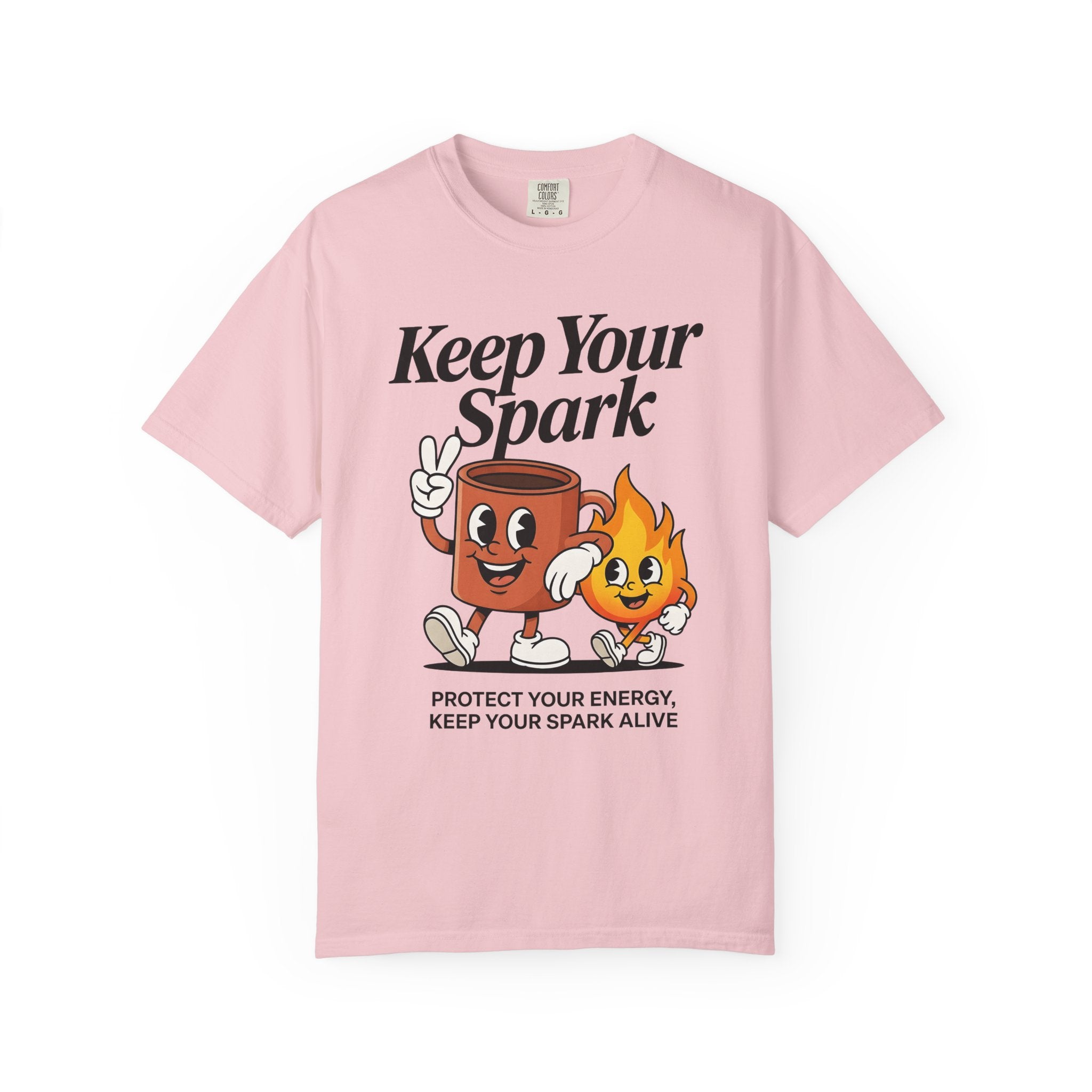 Coffee Cup Fire Shirt Cute Brew Gift Women Comic Tee Coffee Cup T-Shirt Kawaii Fan Cartoon Tshirt Coffee Graphic Vintage Peace Gesture