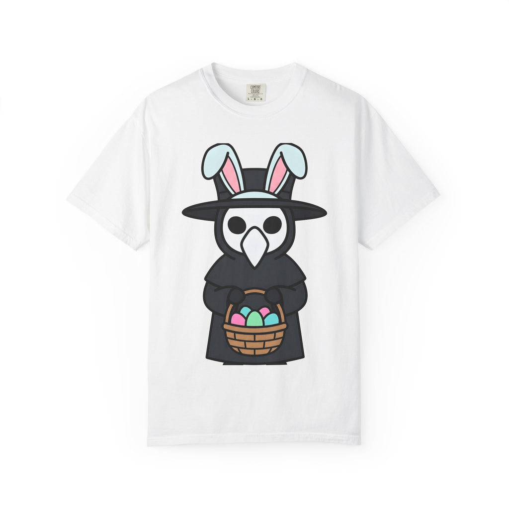 Plague Doctor Bunny Shirt Easter Gothic Gift Women Cute Cartoon Tee Bunny T-Shirt Easter Fan Dark Tshirt Dark Graphic Minimalist Easter