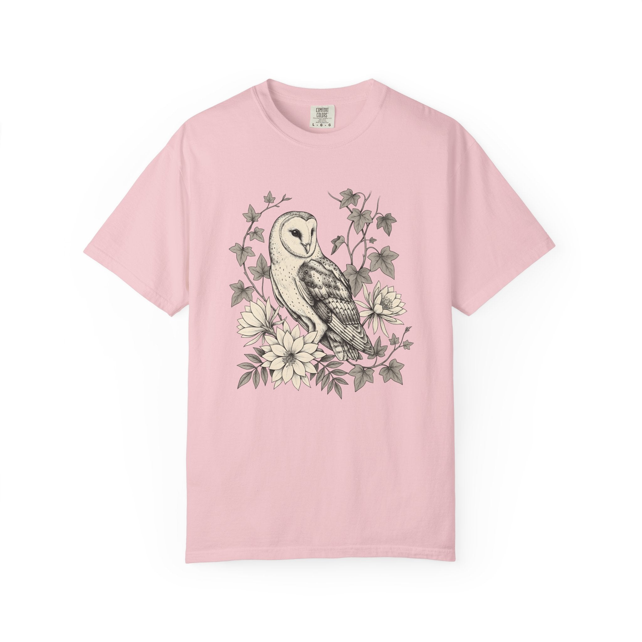Barn Owl Shirt Cottagecore Environment Gift Women Garden Art Tee Owl T-Shirt Cottagecore Fan Artistic Tshirt Eco Graphic Classic Blossom