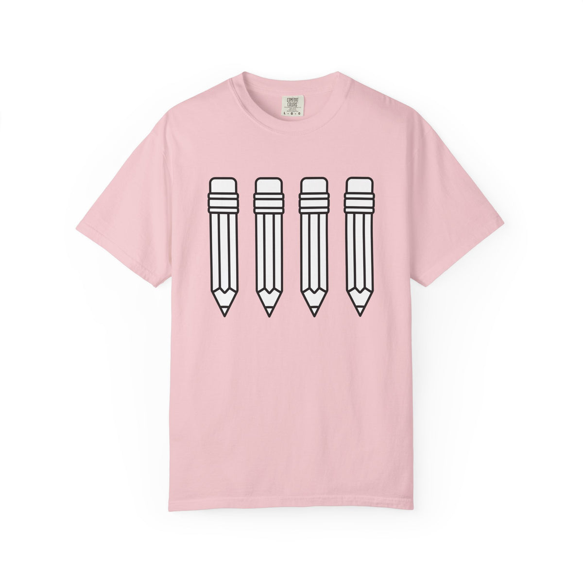 Pencil Design Shirt Teachers Learning Unisex Gift Simple Tee Drawing T-Shirt