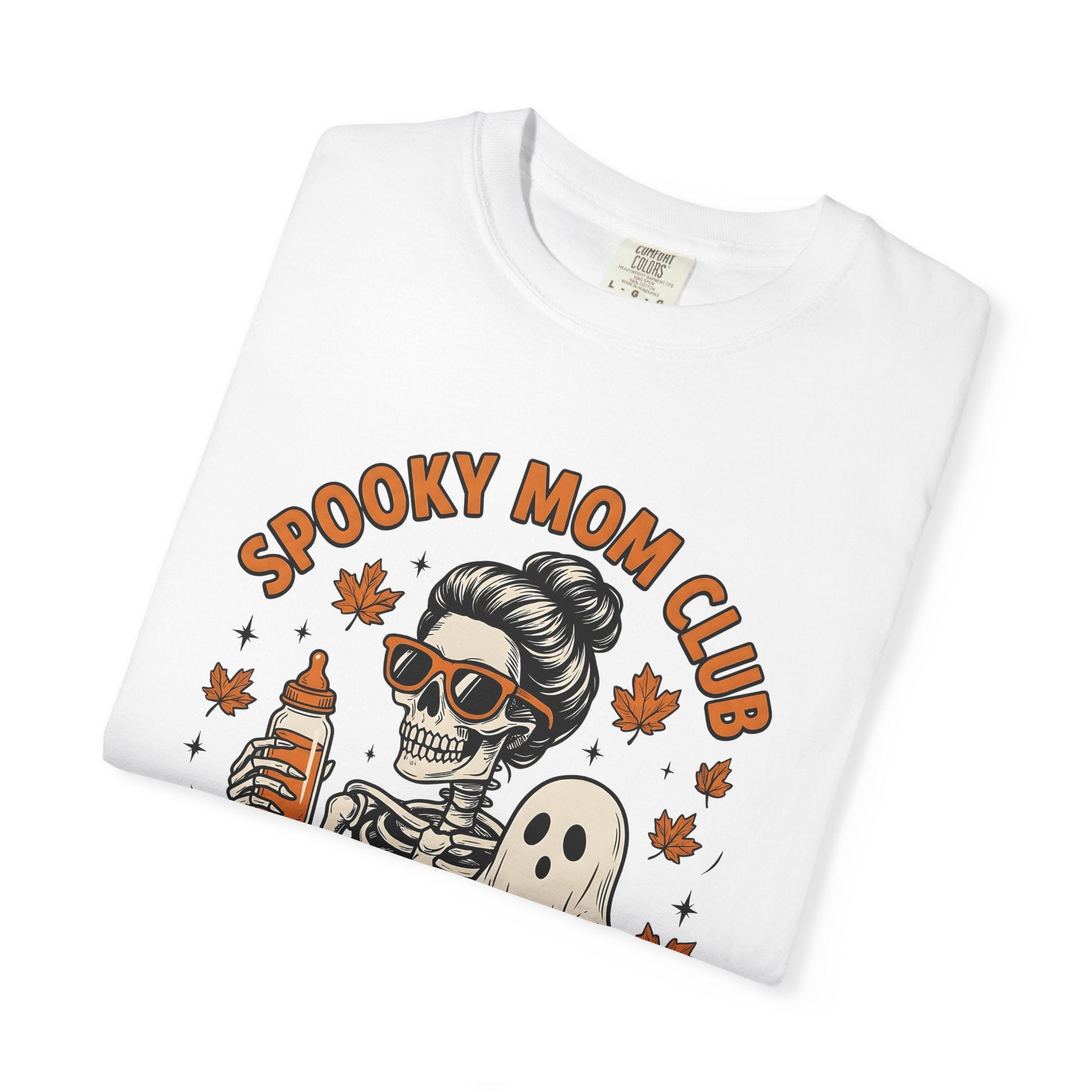 Bone Mom Spirit Baby Shirt Halloween Motherhood Gift Women Doodle Tee Spirit Baby T-Shirt Horror Fan Spooky Tshirt Motherhood Graphic