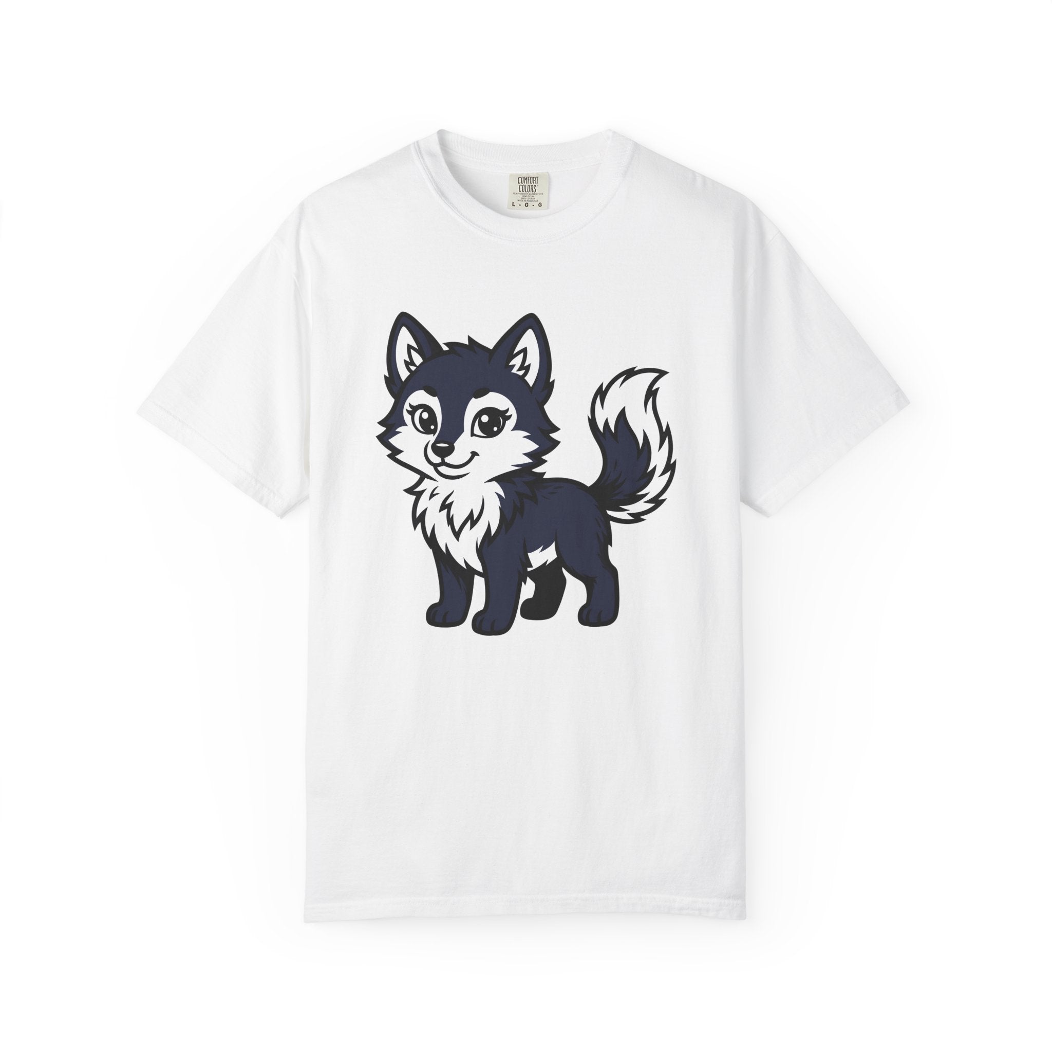 Cute Husky Dog Shirt Animals Pet Gift Women Cartoon Tee Siberian Husky T-Shirt Dog Fan Husky Graphic Pet Design Kawaii Big Eyes Tshirt