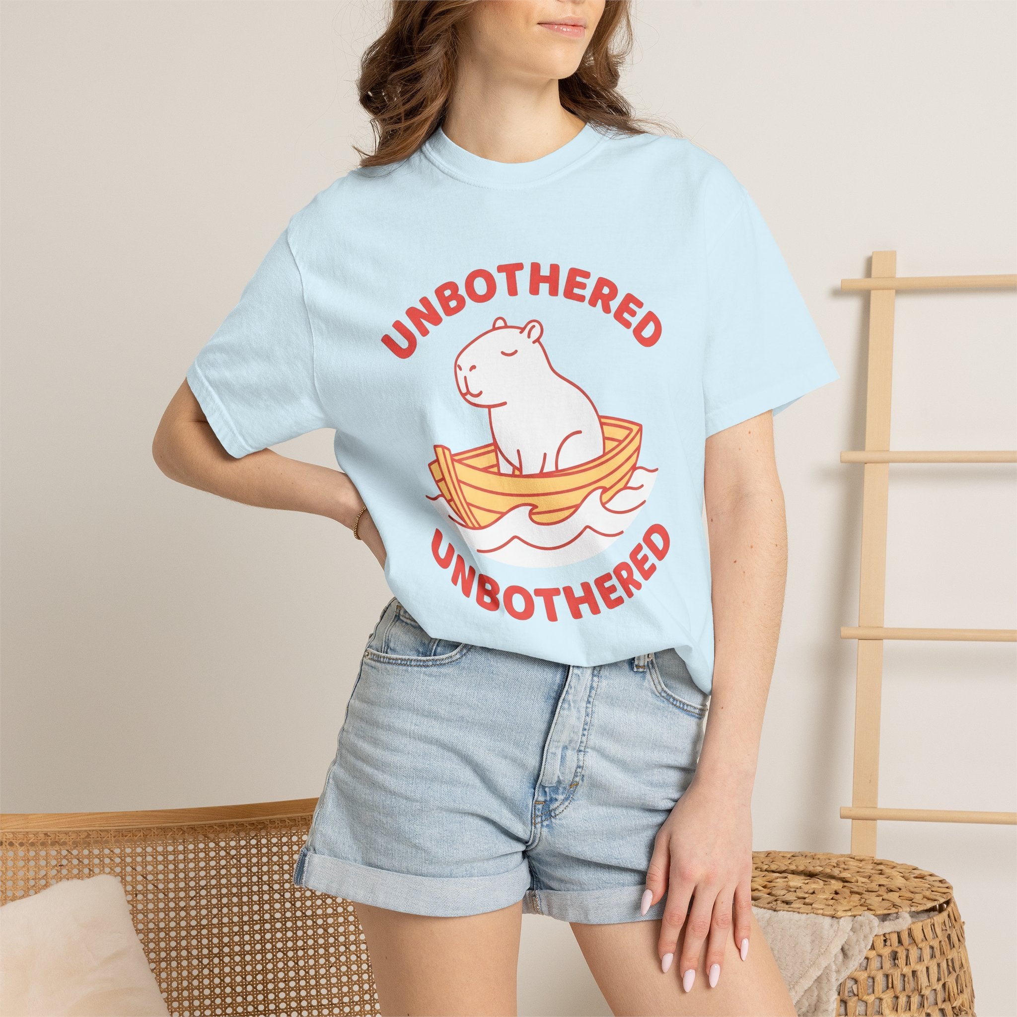 Capybara Canoe Shirt Funny Creatures Gift Women Charming Tee Rodent T-Shirt Humor Fan Cute Tshirt Animal Graphic Clean Sea Tshirt