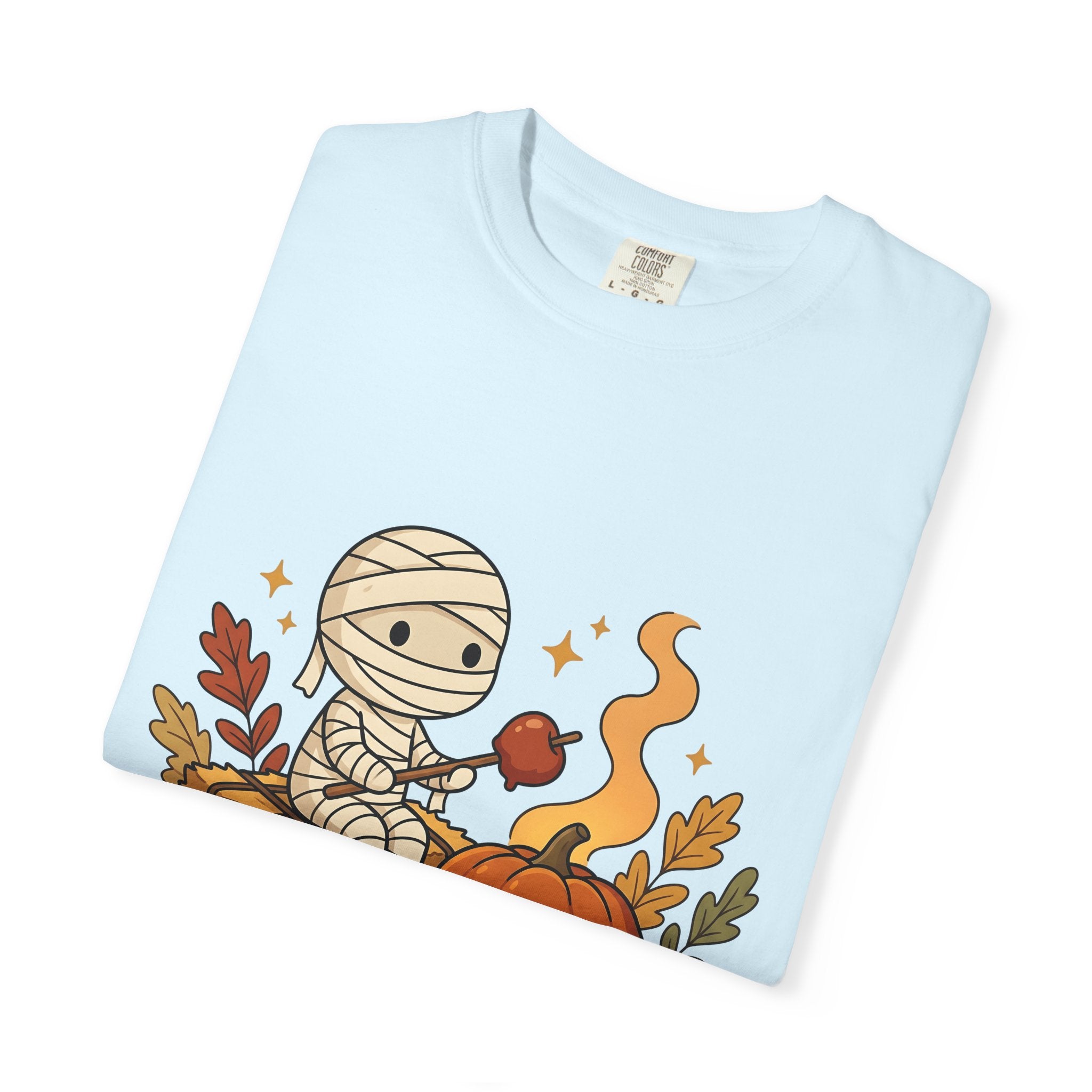 Wrapped Pumpkin Shirt Halloween Autumn Gift Women Kawaii Tee Gourd T-Shirt Halloween Fan Cute Tshirt Fall Graphic Comic Fall Leaves Tshirt