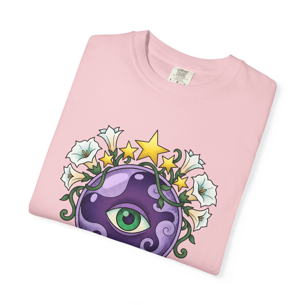 Fortune Globe Shirt Occult Spells Gift Women Magical Tee Crystal Ball T-Shirt Mystic Enthusiast Mystical Tshirt Magic Graphic Retro Sparkle