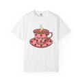 Rose Teacup Shirt Valentines Day Friendship Gift Women Cartoon Tee Teacup T-Shirt Valentine Fan Comic Tshirt Bff Graphic Retro Floral