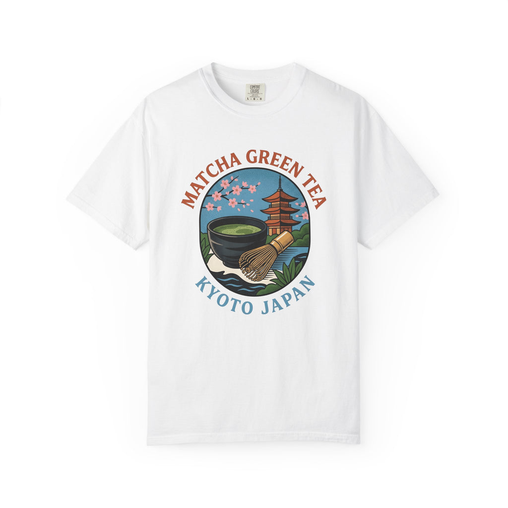 Matcha Tea Bowl Shirt Drinks Japan Gift Women Vintage Tee Tea Bowl T-Shirt Beverage Fan Tea Cup Tshirt Japanese Graphic Retro Cherry