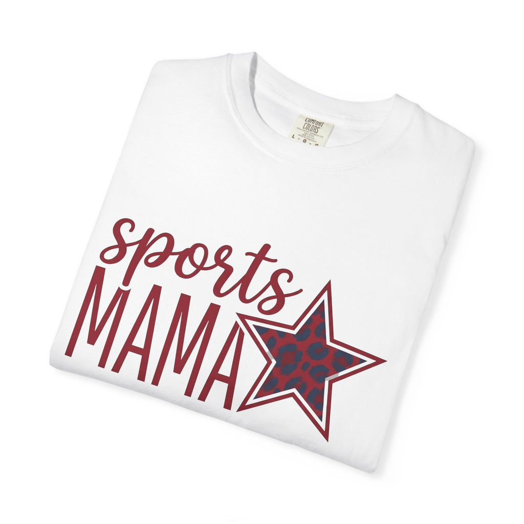 Leopard Print Star Shirt Mom Sports Gift Women Bold Tee Star Print T-Shirt Mom Fan Graphic Design Illustration Retro Animal Print Tshirt