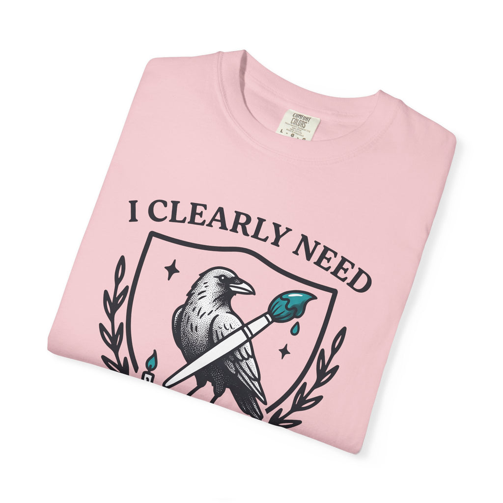 Carrion Bird Paintbrush Shirt Funny Painting Gift Women Sketch Tee Vulture T-Shirt Humor Fan Scetch Tshirt Artistic Graphic Hand Drawn