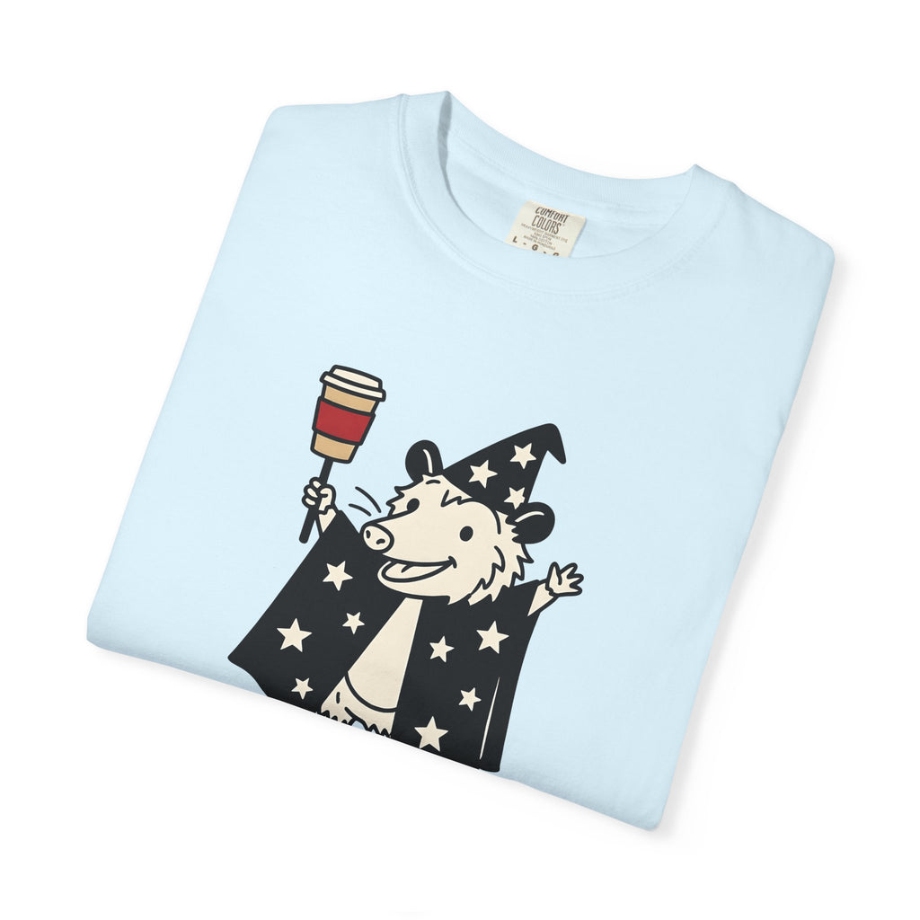 Opossum Wizard Shirt Nurses Satire Gift Women Caricature Tee Possum T-Shirt Nurse Enthusiast Cartoon Tshirt Parody Graphic Enchanted Cup