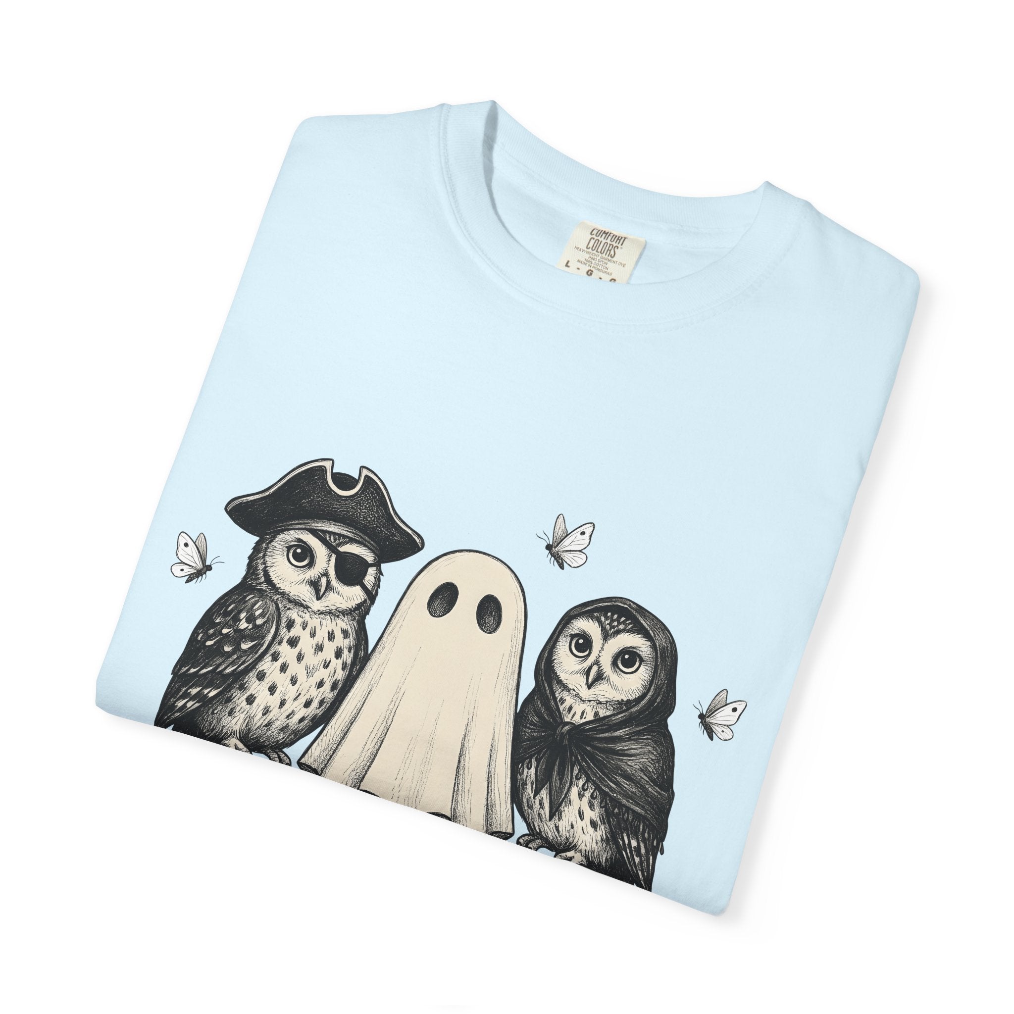 Spirit Owl Shirt Halloween Beast Gift Women Cartoon Tee Owl T-Shirt Horror Fan Owl Tshirt Monster Graphic Antique Flutterby Tshirt