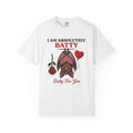 Bat Love Shirt Valentine Wildlife Gift Women Comic Tee Chiropteran T-Shirt Valentine Fan Cartoon Tshirt Animal Graphic Retro Flower Tshirt