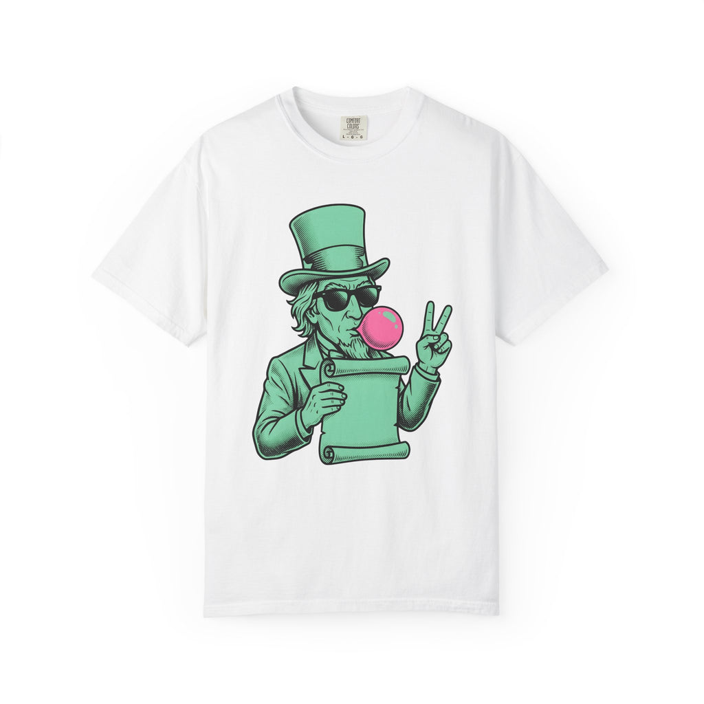Uncle Sam Shirt America Flag Gift Women Comic Tee Patriot T-Shirt American Fan Patriotic Tshirt Banner Graphic Vintage Victory Hand Tshirt