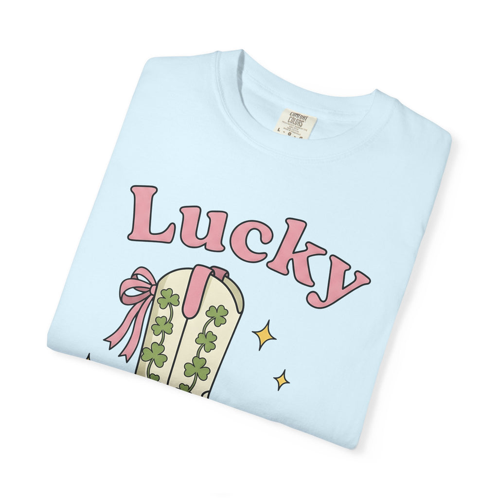 Cowboy Boot Shirt St Patrick's Day Ranch Gift Women Hand Drawn Tee Boot T-Shirt Patrick's Day Fan Illustrated Tshirt Farmhouse Graphic
