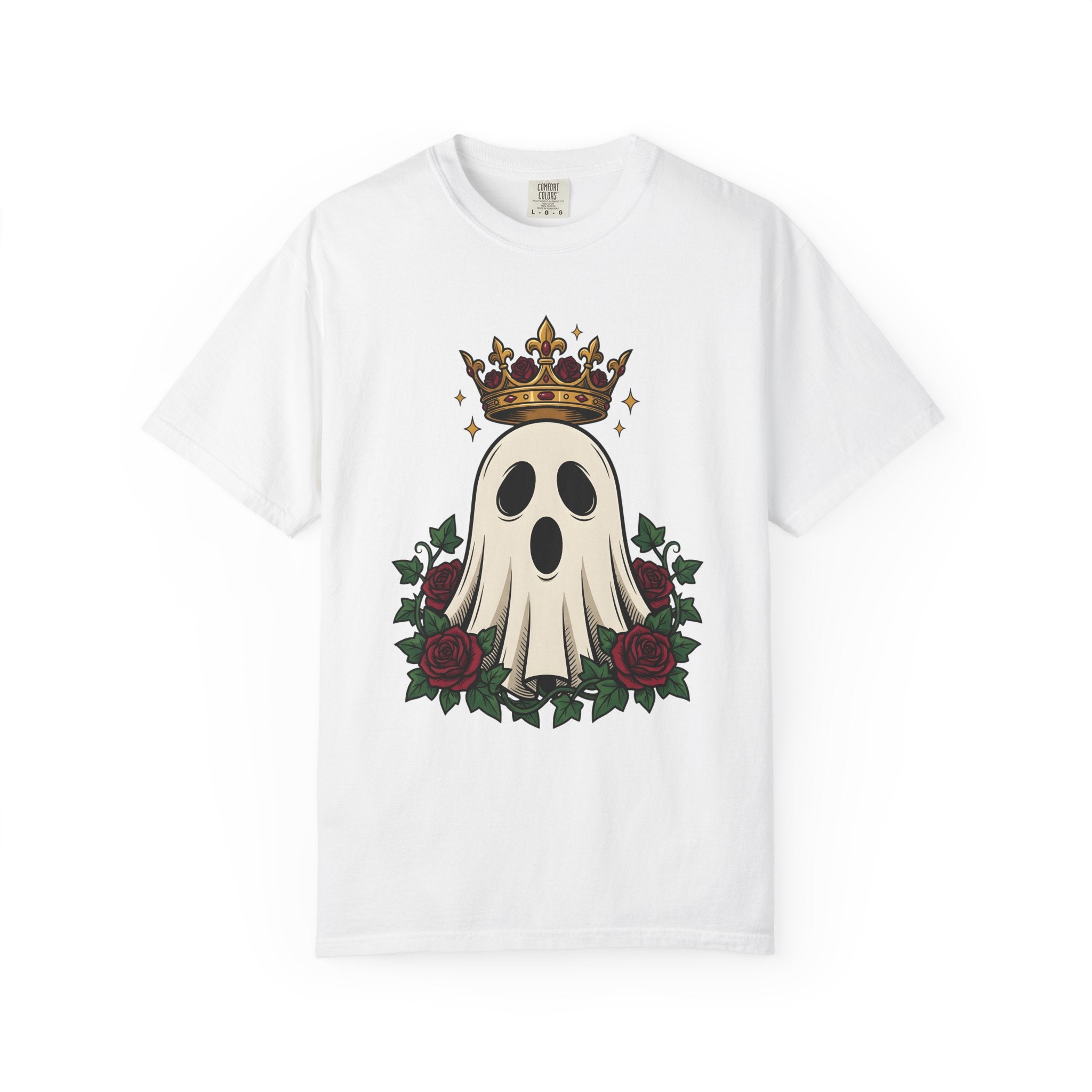 Spirit Crown Shirt Halloween Dark Gift Women Ink Tee Diadem T-Shirt Horror Fan Tattoo Tshirt Gothic Graphic Retro Flower Tshirt