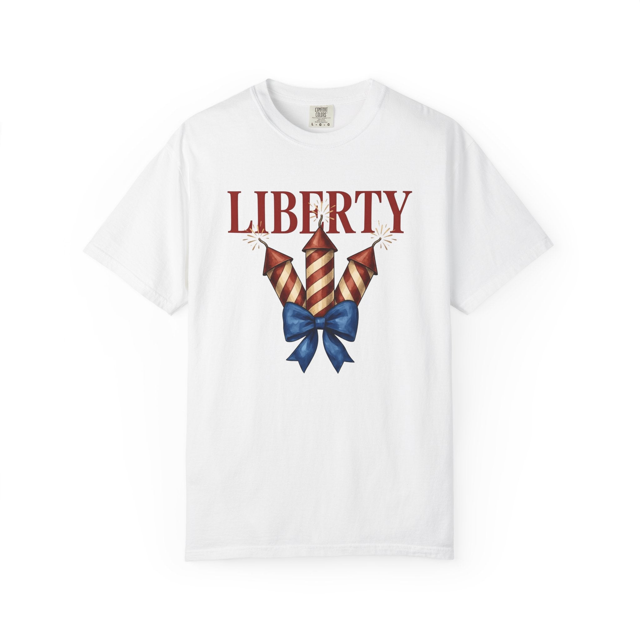 Independence Fireworks Shirt 4th Of July Celebration Gift Women Painted Tee Fireworks Display T-Shirt Patriotic Fan Hand Painted Tshirt