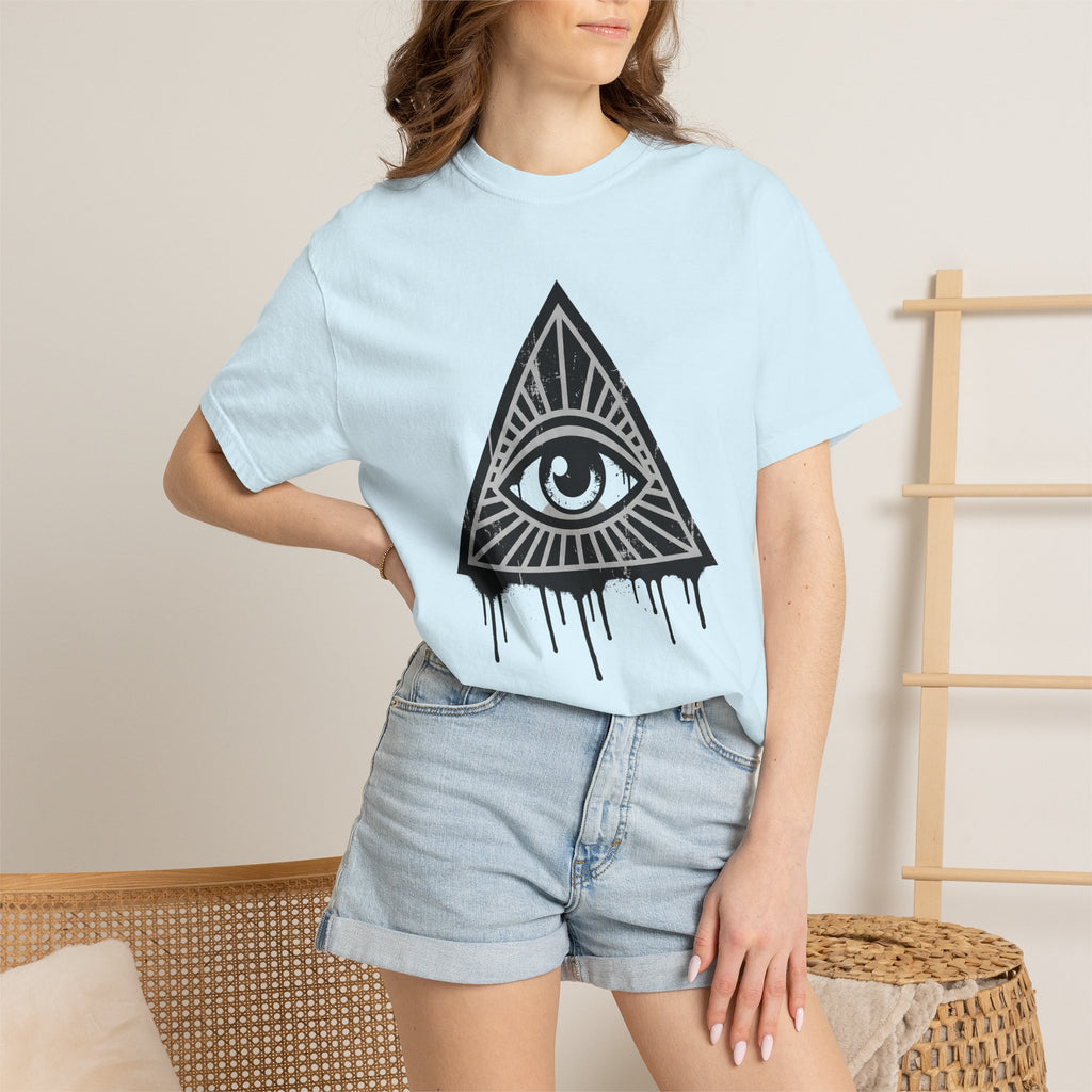 All Seeing Eye Shirt Boho Chic Spiritual Gift Women Grunge Tee Eye Of Providence T-Shirt Bohemian Fan Distressed Tshirt Mystical Graphic