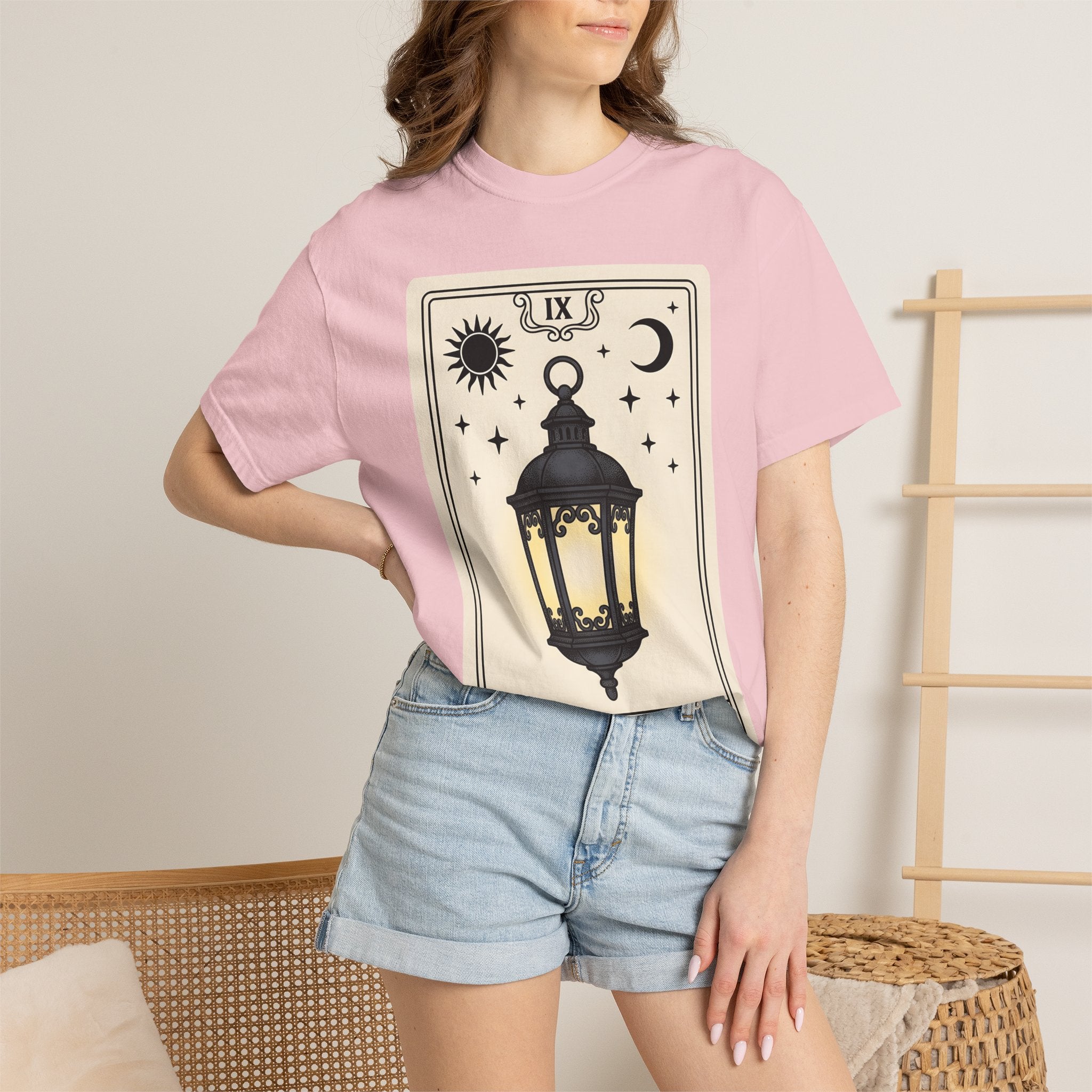 Tarot Card Lantern Shirt Boho Chic Wedding Gift Women Mystical Tee Lantern T-Shirt Bohemian Enthusiast Esoteric Tshirt Bridal Graphic