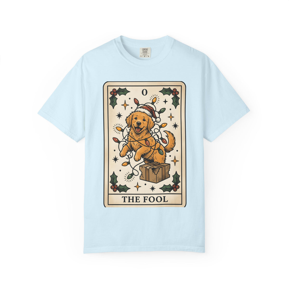 Golden Retriever Fairy Lights Retro T-Shirt – Christmas Dog Lover Design, Unisex Graphic Tee